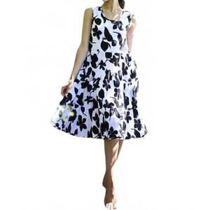 NEW DRESS ADDICT joy relaxed summer style dress in black & white